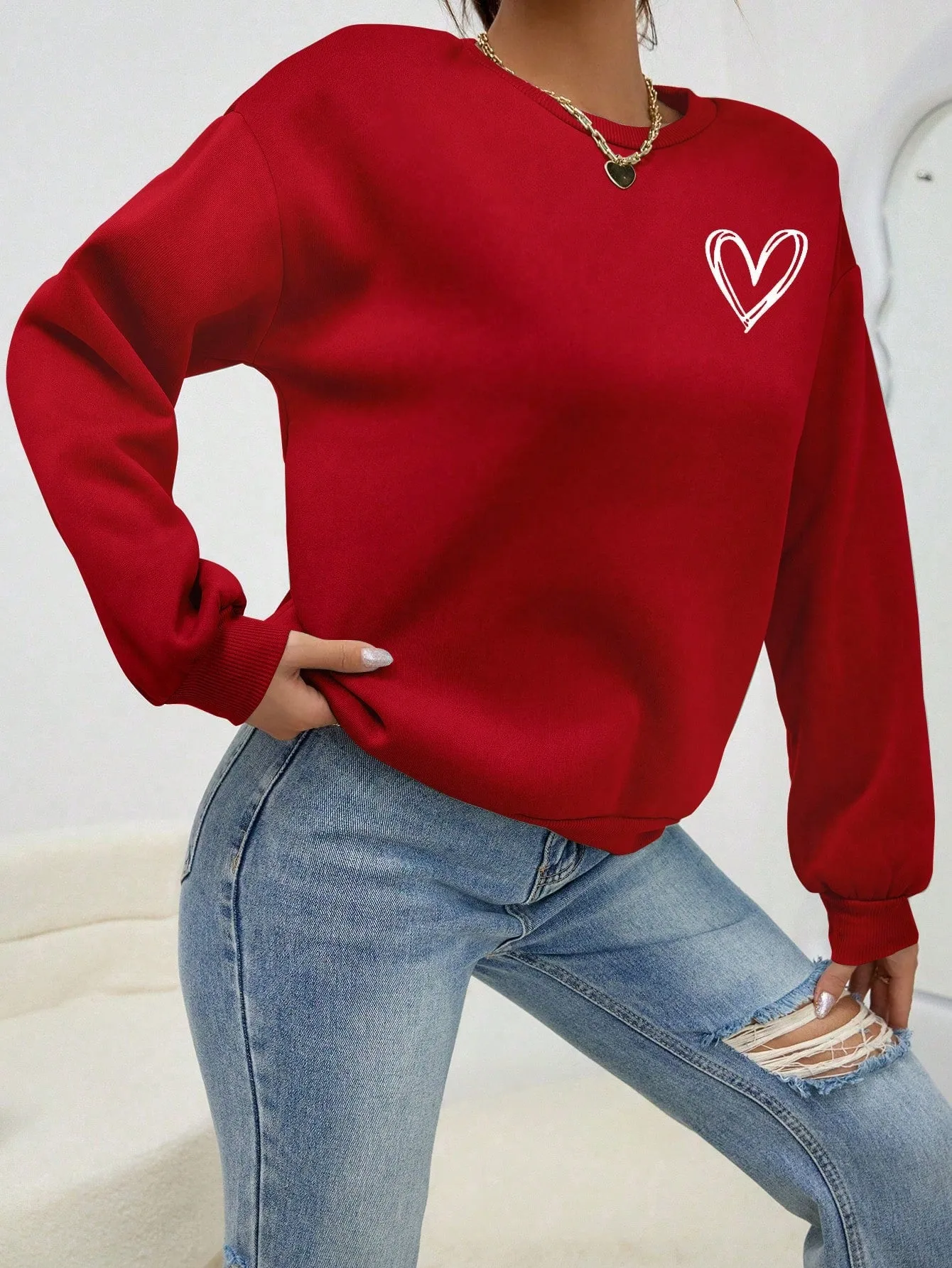 Sudadera INAWLY de Corazones en Cherry Vibes