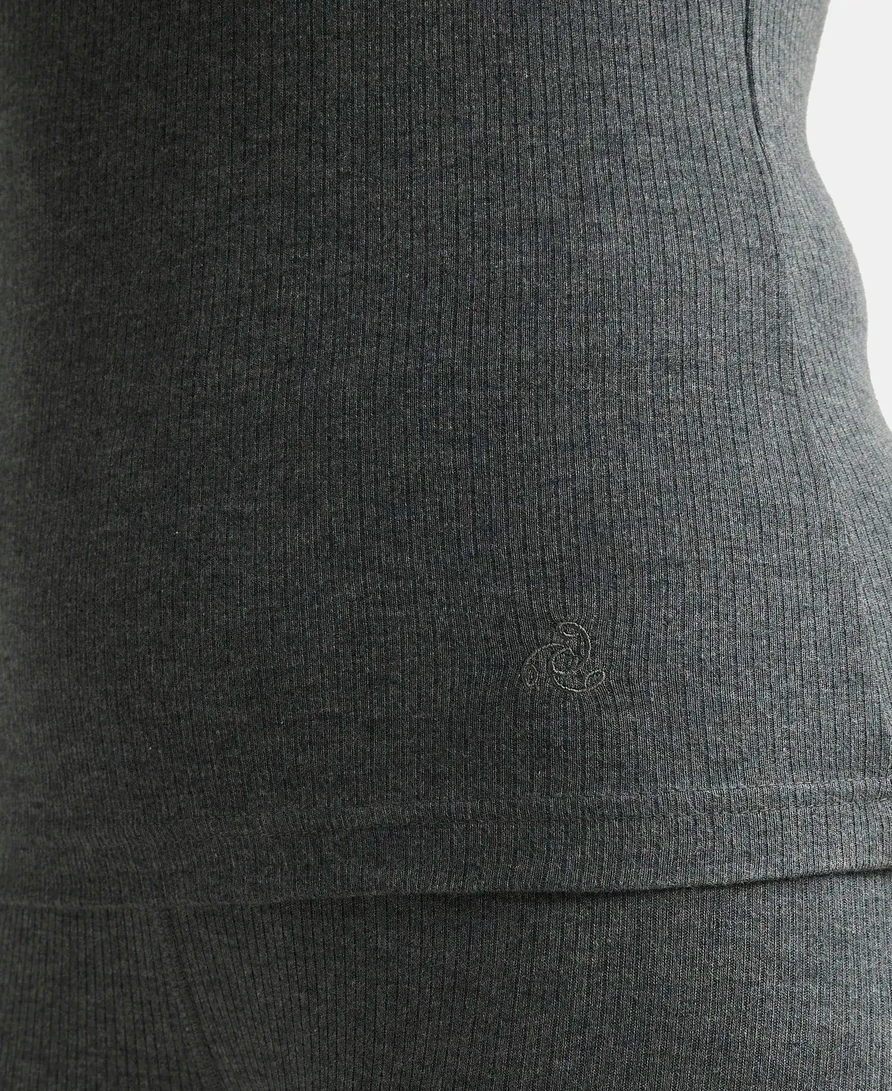 Super Combed Cotton Rich Thermal Camisole with StayWarm Technology - Charcoal Melange
