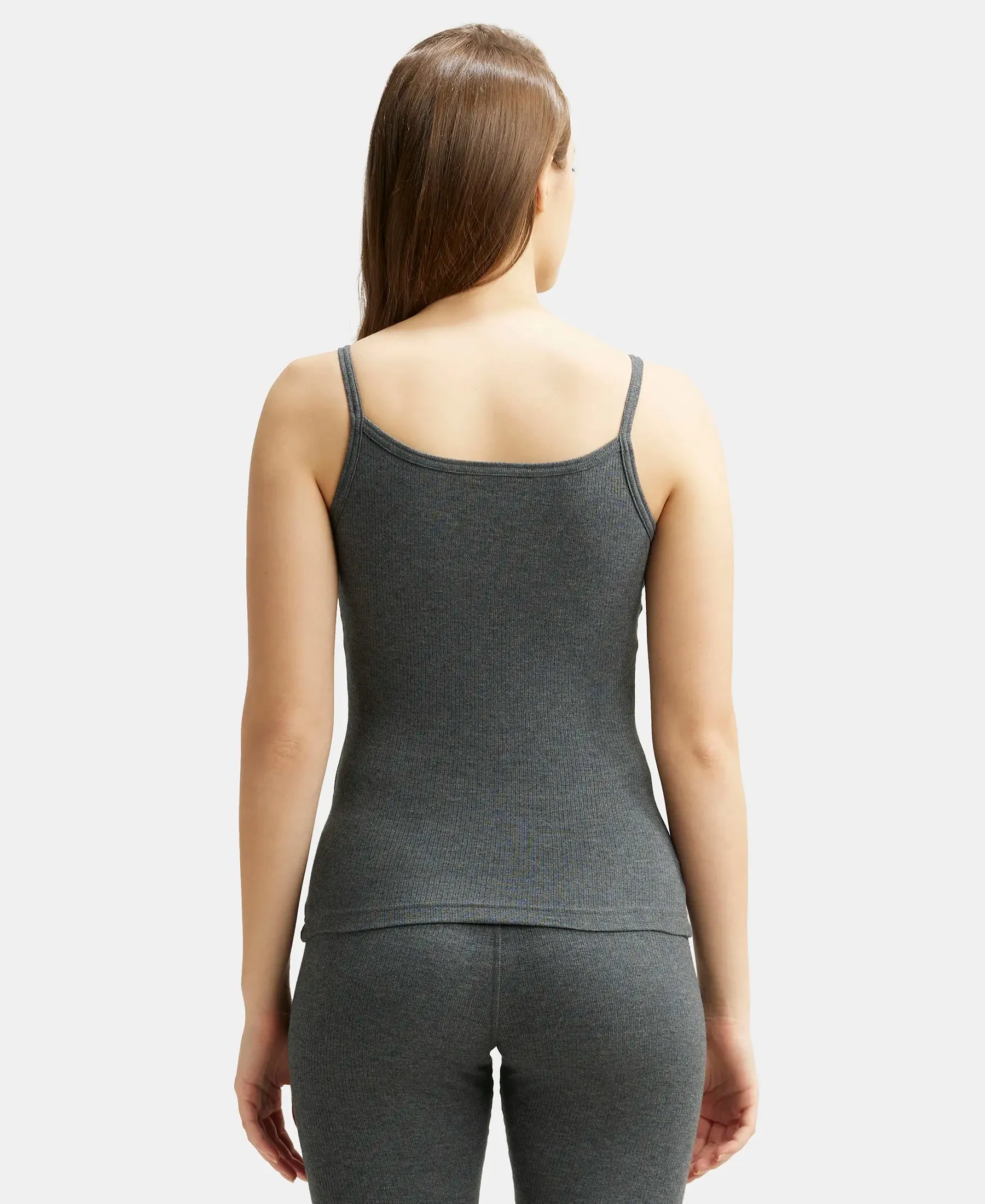Super Combed Cotton Rich Thermal Camisole with StayWarm Technology - Charcoal Melange