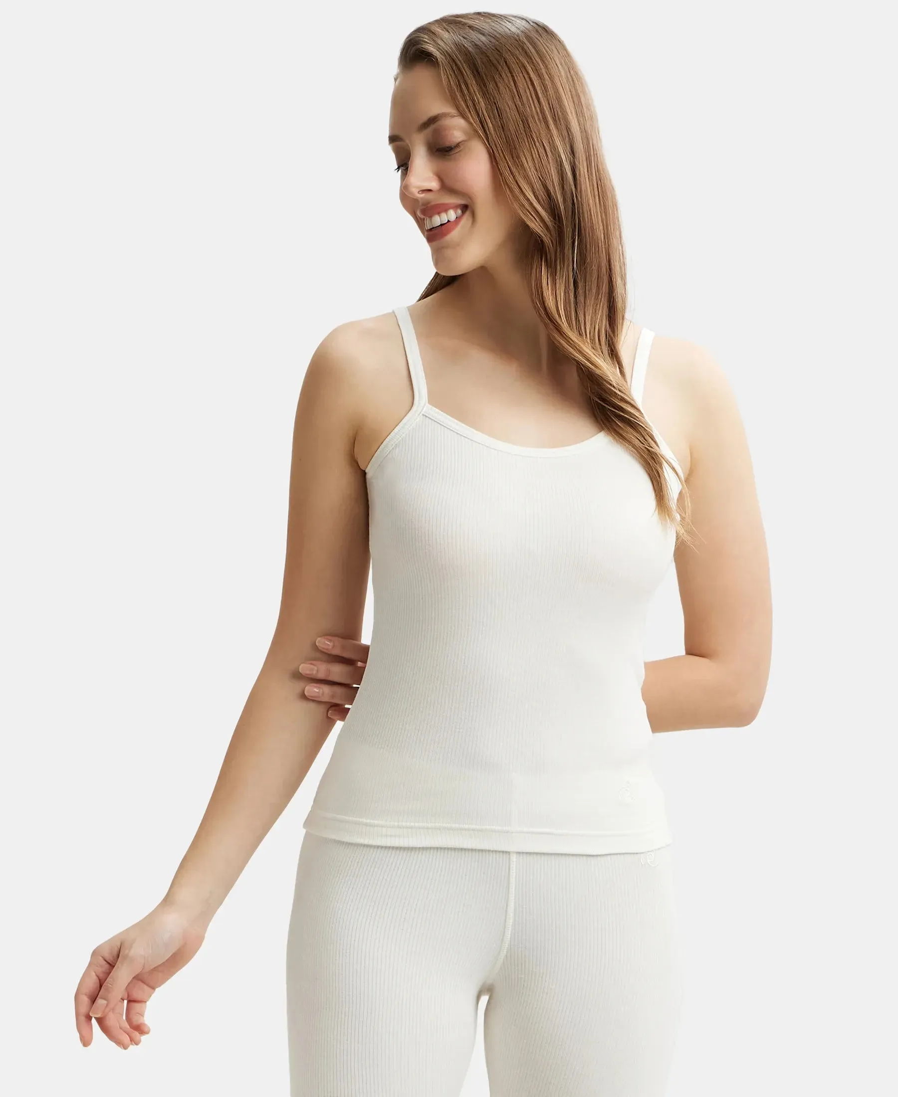 Super Combed Cotton Rich Thermal Camisole with StayWarm Technology - Off White