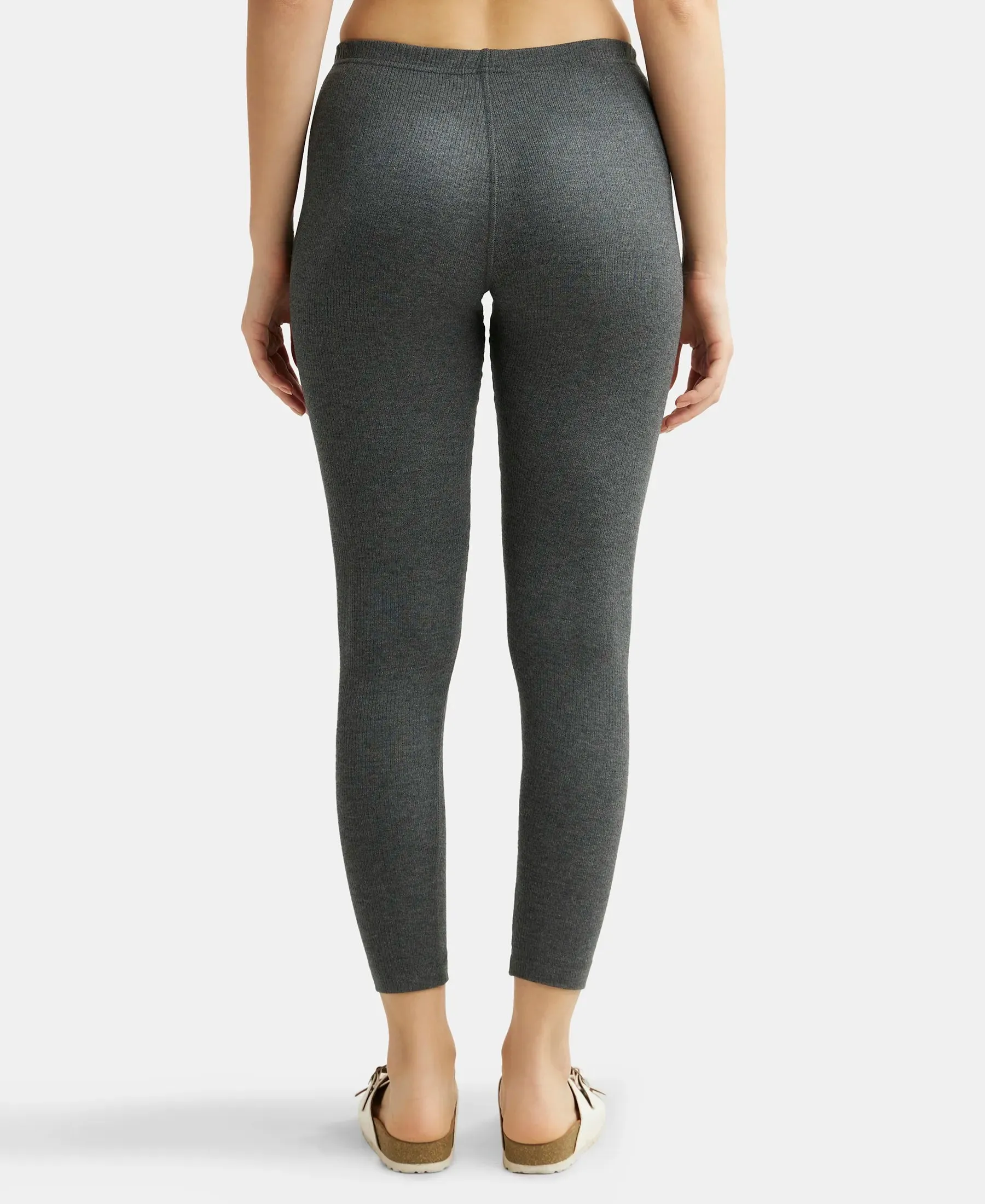 Super Combed Cotton Rich Thermal Leggings with StayWarm Technology - Charcoal Melange