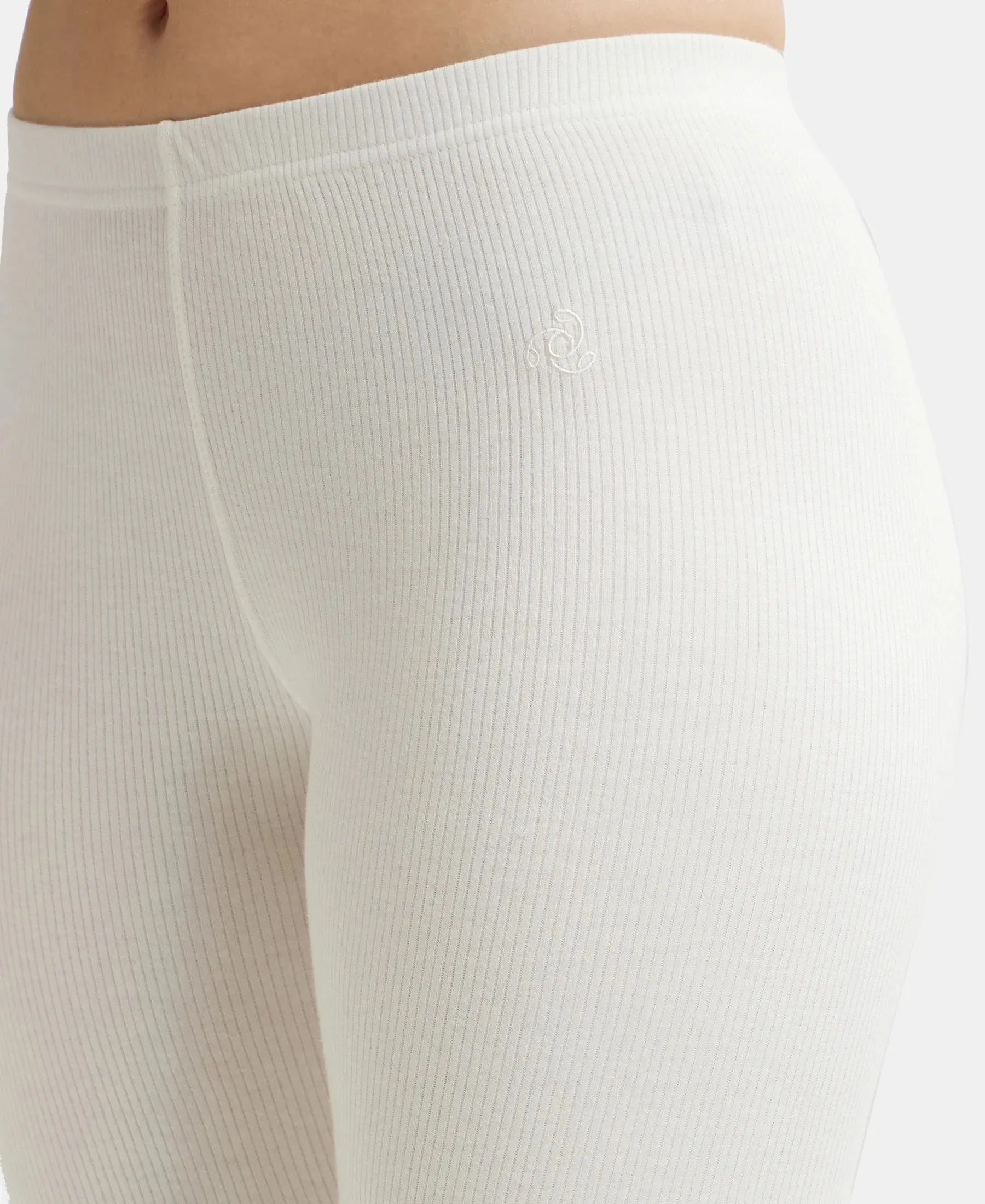 Super Combed Cotton Rich Thermal Leggings with StayWarm Technology - Off White