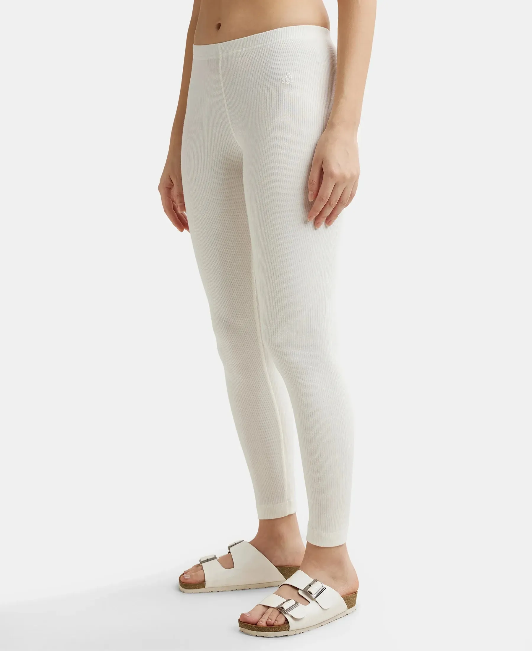 Super Combed Cotton Rich Thermal Leggings with StayWarm Technology - Off White