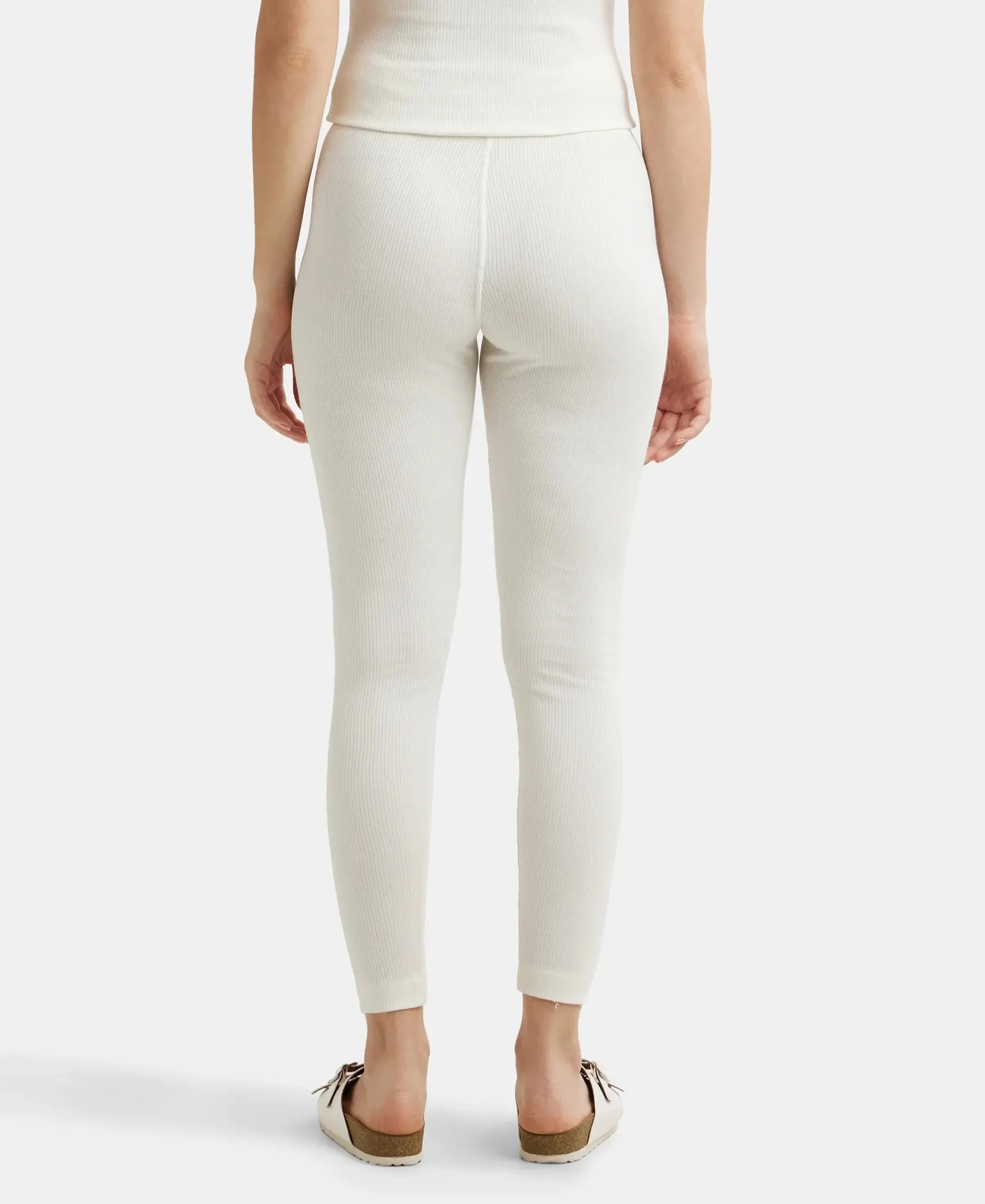 Super Combed Cotton Rich Thermal Leggings with StayWarm Technology - Off White
