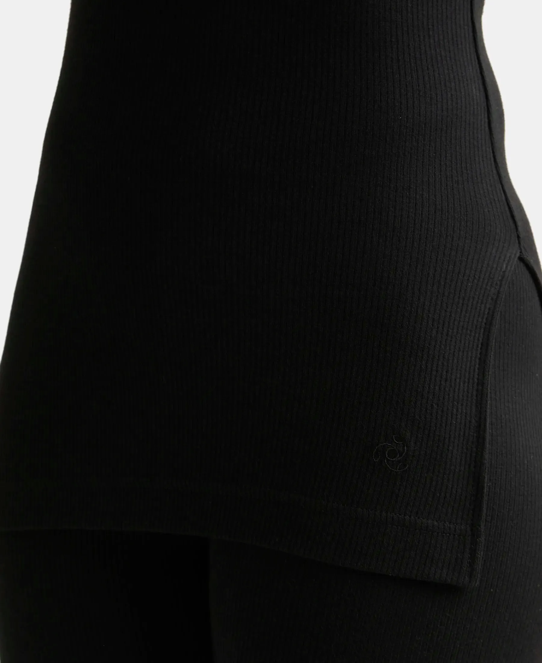 Super Combed Cotton Rich Thermal Tank Top with StayWarm Technology - Black