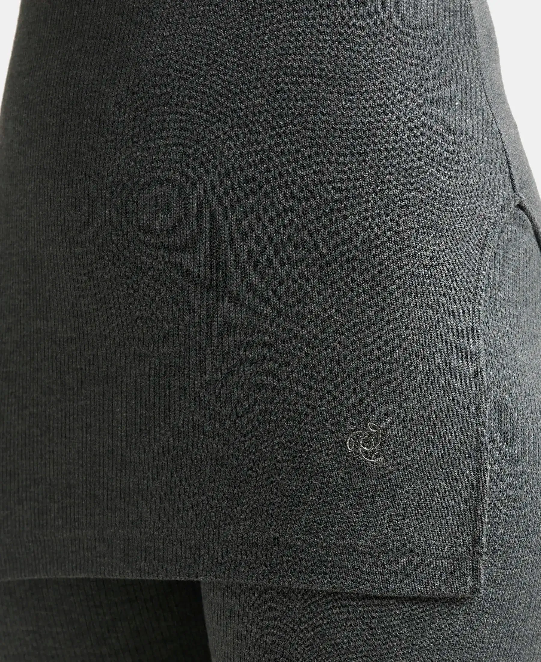 Super Combed Cotton Rich Thermal Tank Top with StayWarm Technology - Charcoal Melange