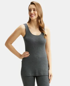 Super Combed Cotton Rich Thermal Tank Top with StayWarm Technology - Charcoal Melange