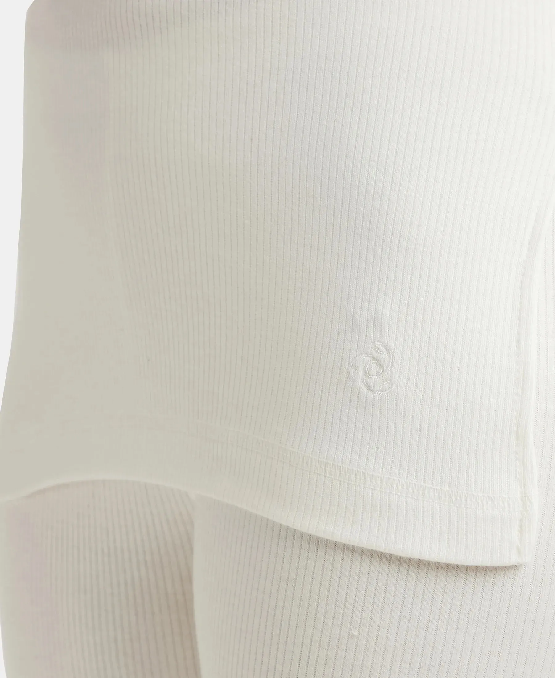 Super Combed Cotton Rich Three Quarter Sleeve Thermal Top with StayWarm Technology - Off White