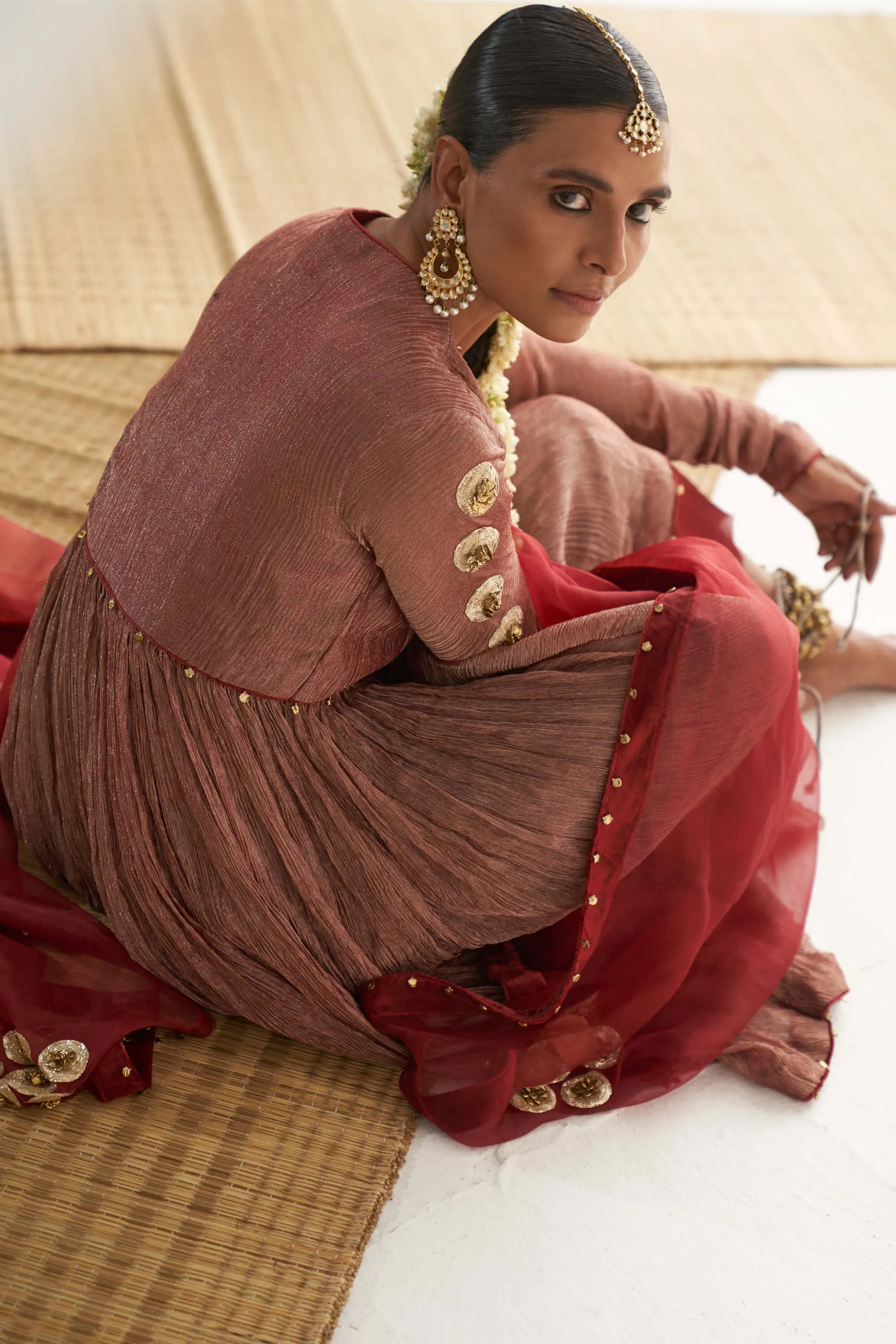 Surkh laal red angrakha set
