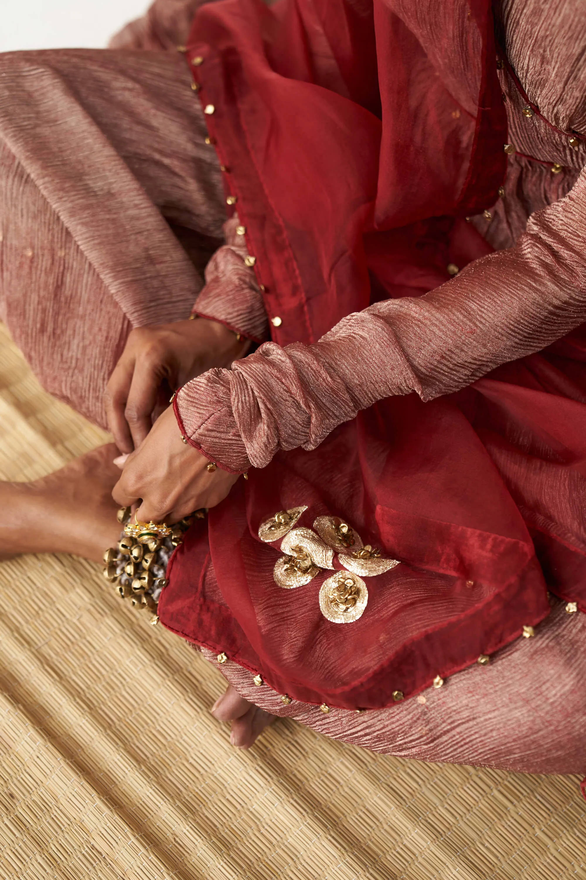 Surkh laal red angrakha set