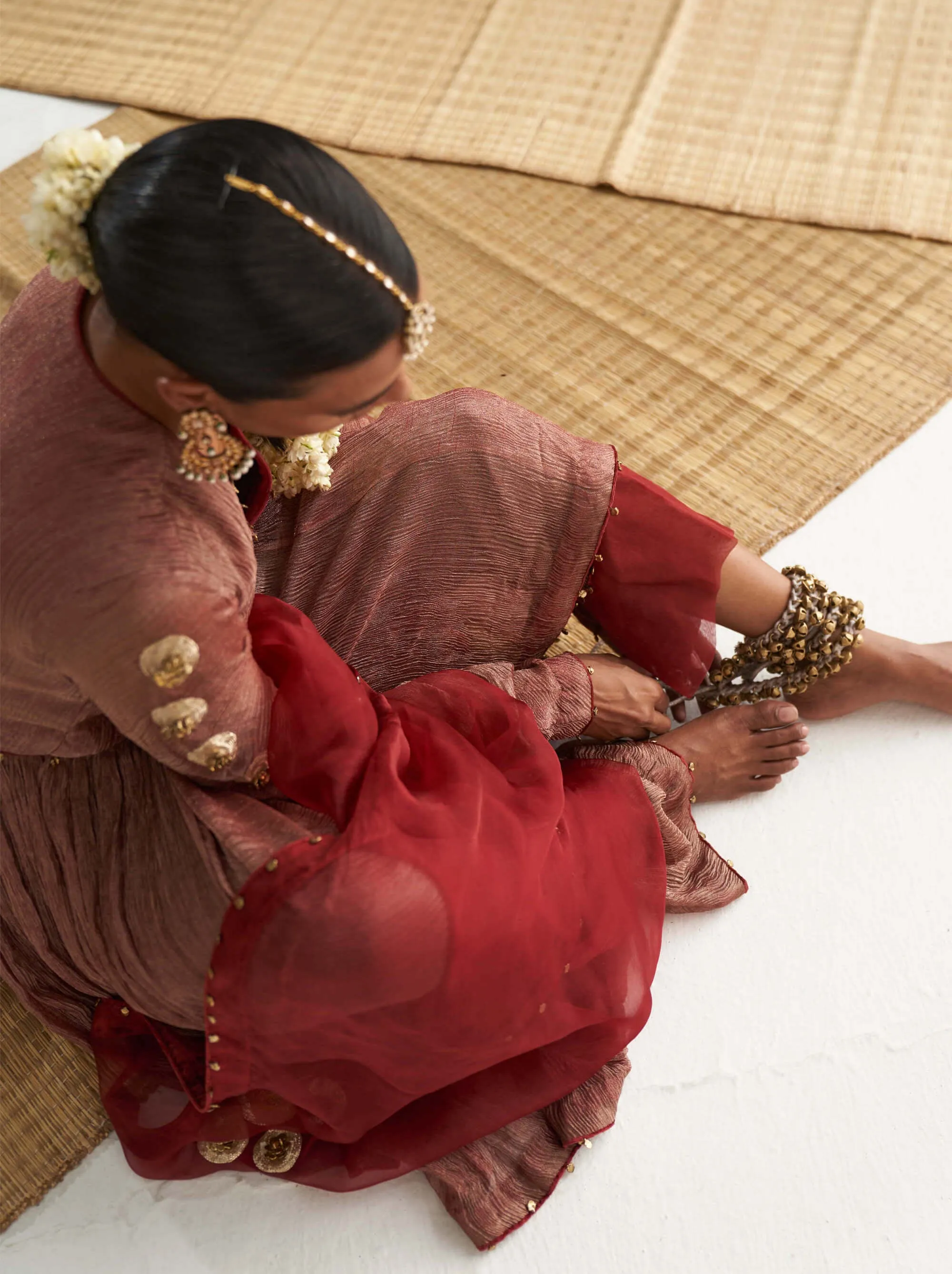 Surkh laal red angrakha set