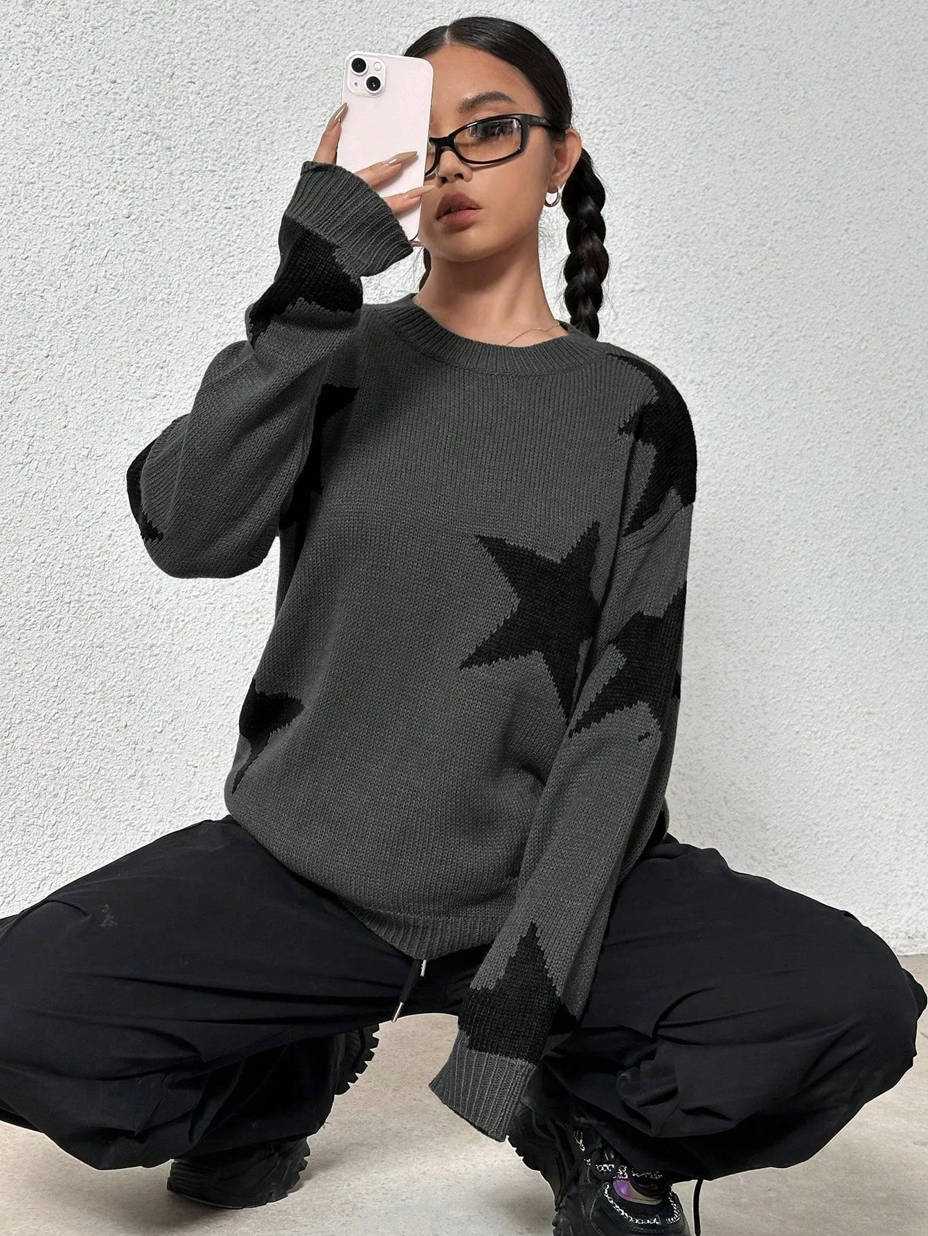 Suéter Holgado con Estrellas para Mujer en Cherry Vibes