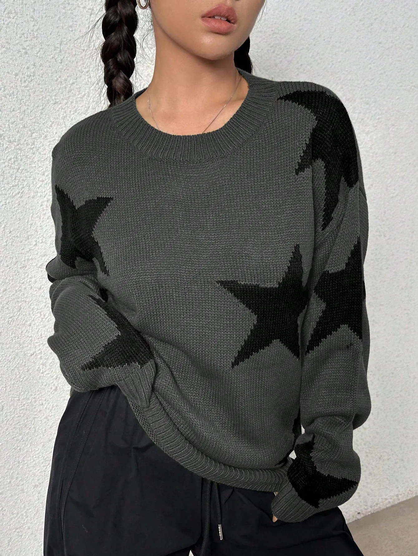Suéter Holgado con Estrellas para Mujer en Cherry Vibes
