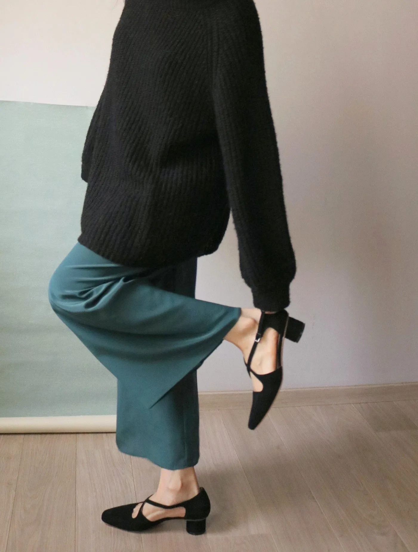 Teal culottes -100% silk-sold out