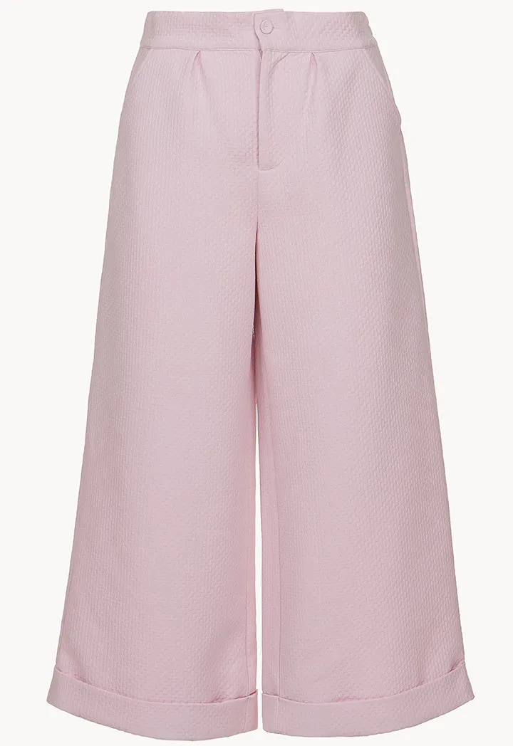 Textured Folded Hem Culottes