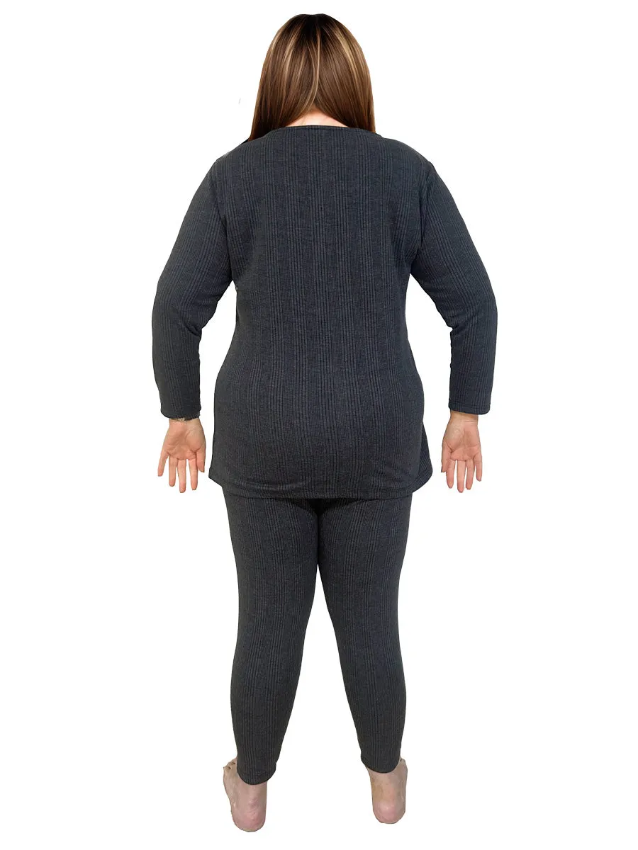 Thermal Leggings - Grey Black