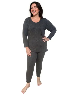Thermal Leggings - Grey Black