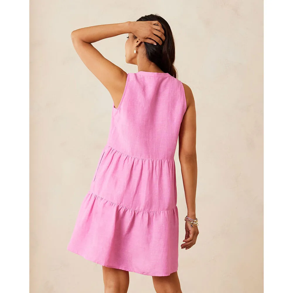 Tommy Bahama St Lucia Sleeveless Tier Dress Cover Up - Preppy Pink
