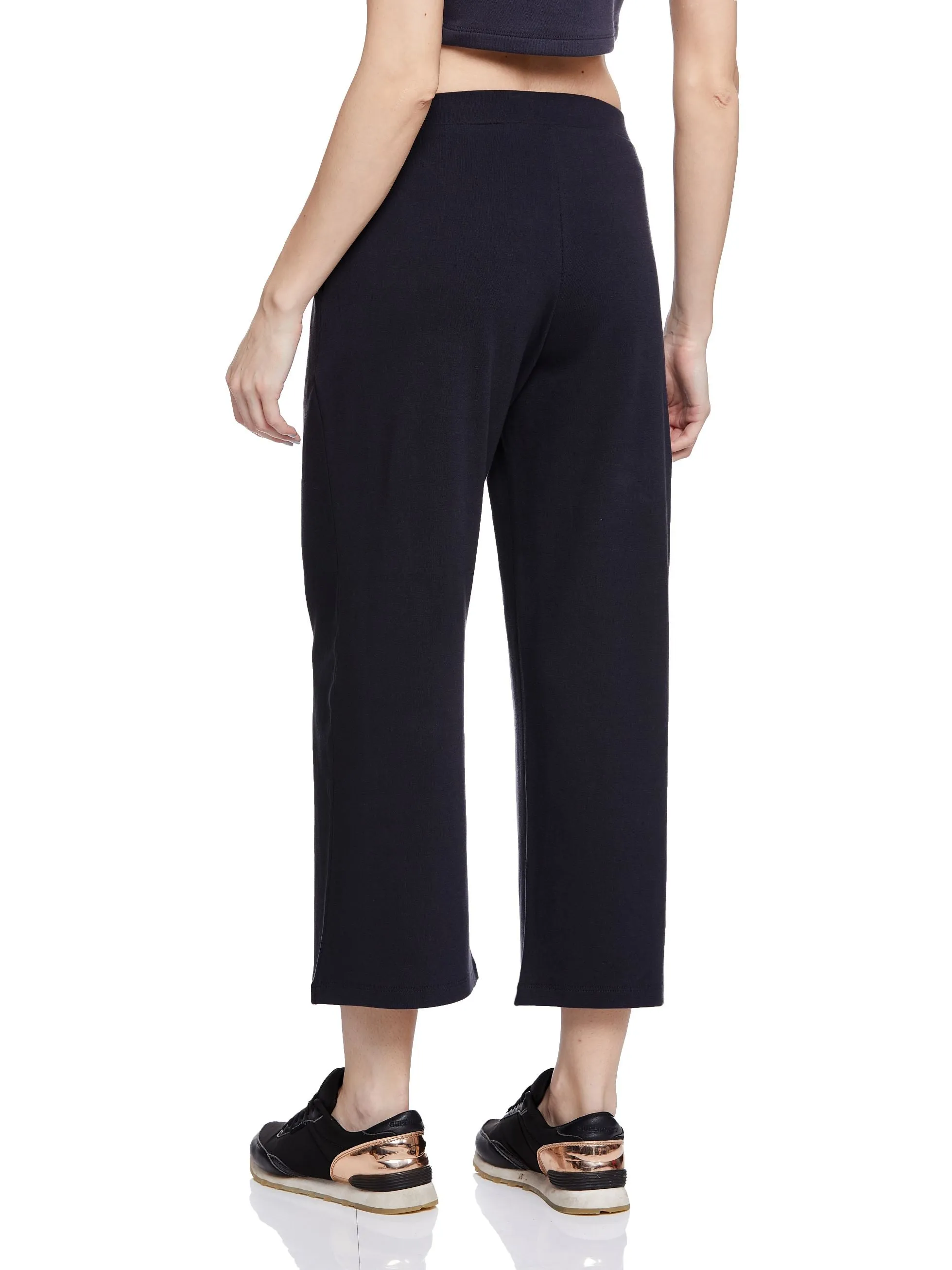 TOP STITCHED JERSEY CULOTTES (BLACK)