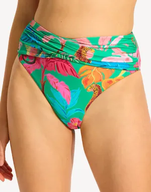 Tropica High Waist Wrap Front Bikini Bottom