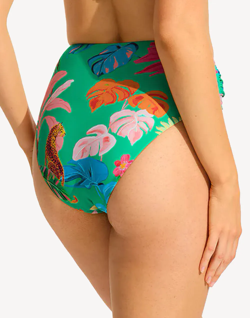 Tropica High Waist Wrap Front Bikini Bottom