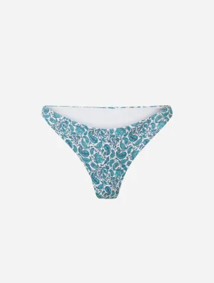 Turqueta Recycled Polyamide Bikini Bottom | Paisley Print