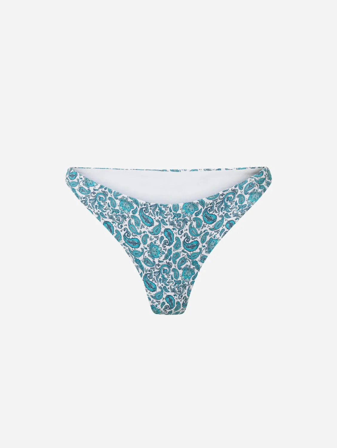 Turqueta Recycled Polyamide Bikini Bottom | Paisley Print
