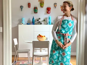 Turquoise Condor Apron