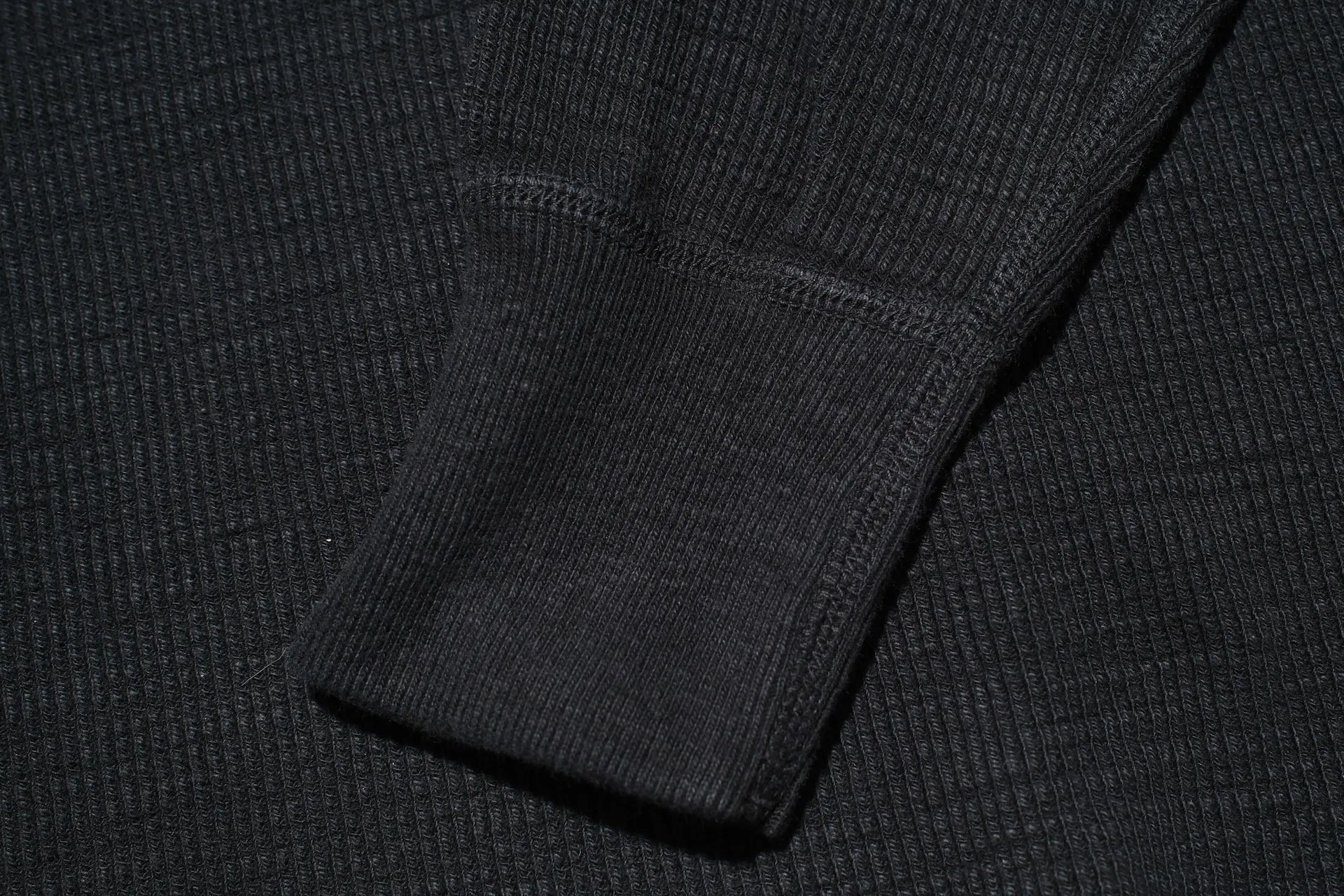 UES 11.8oz Ribbing Thermal Sweatshirt (Solid Black)