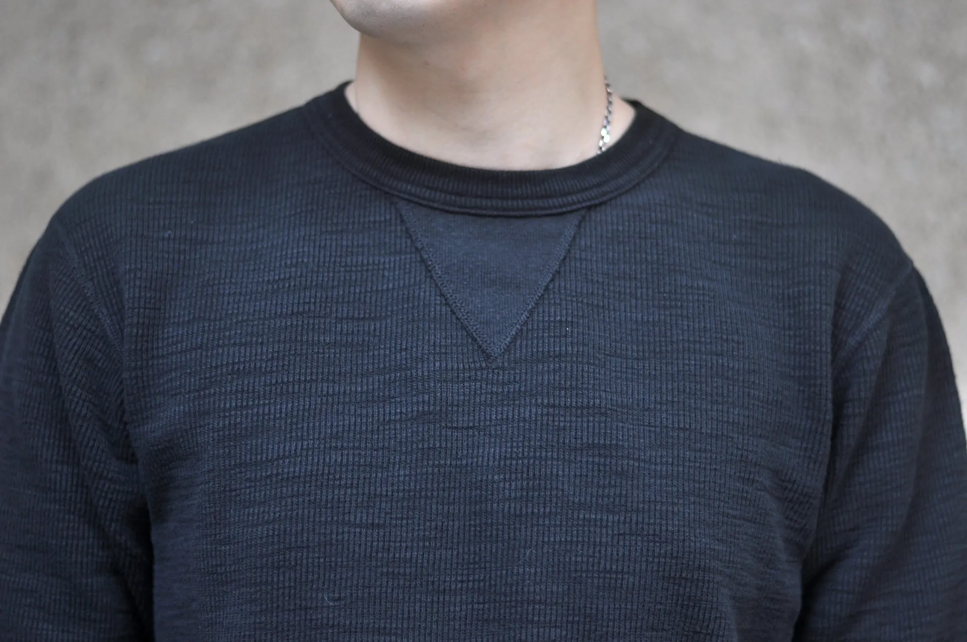 UES 11.8oz Ribbing Thermal Sweatshirt (Solid Black)