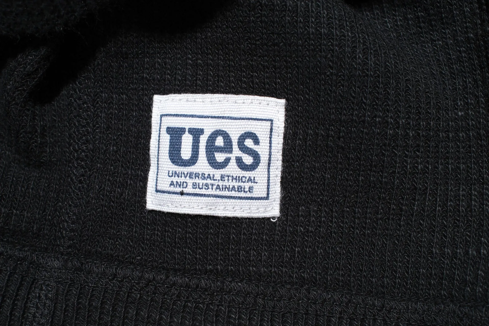 UES 11.8oz Ribbing Thermal Sweatshirt (Solid Black)