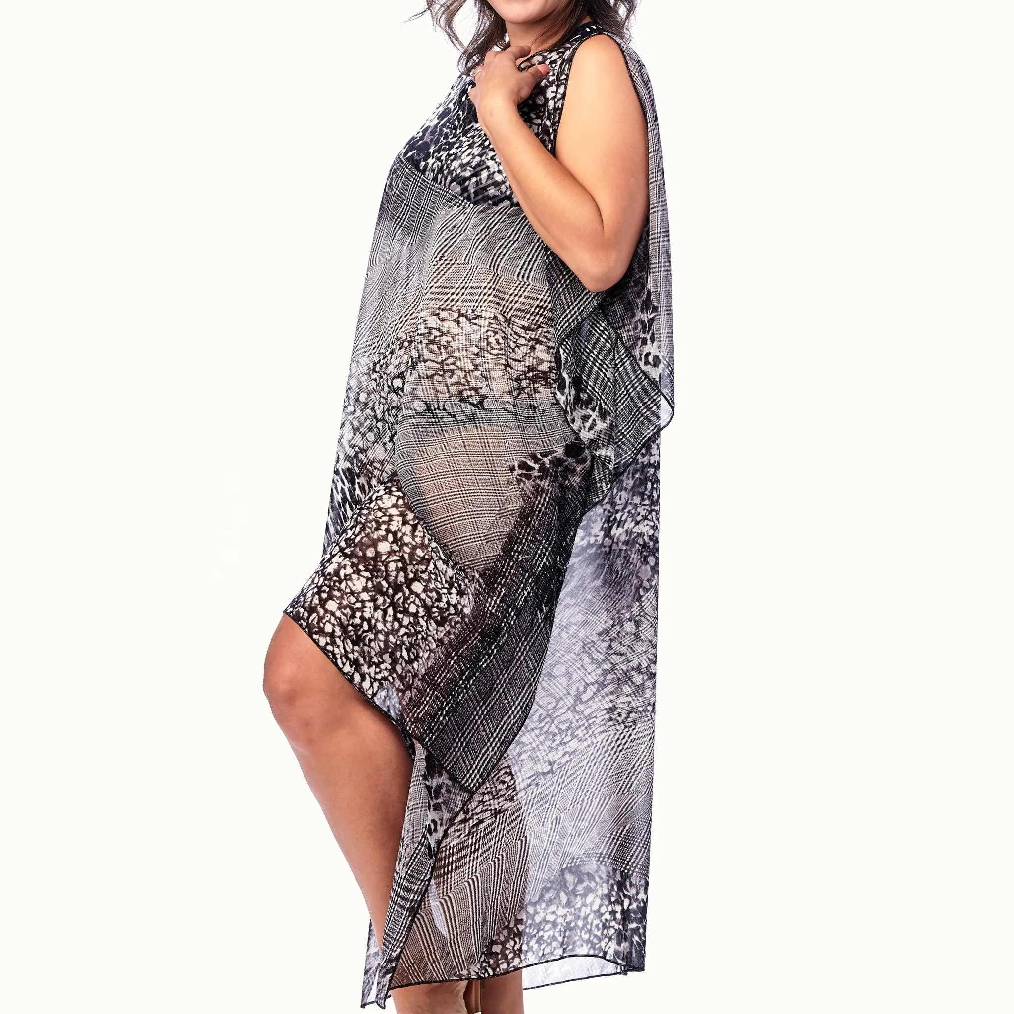 V-Neck Caftan Long