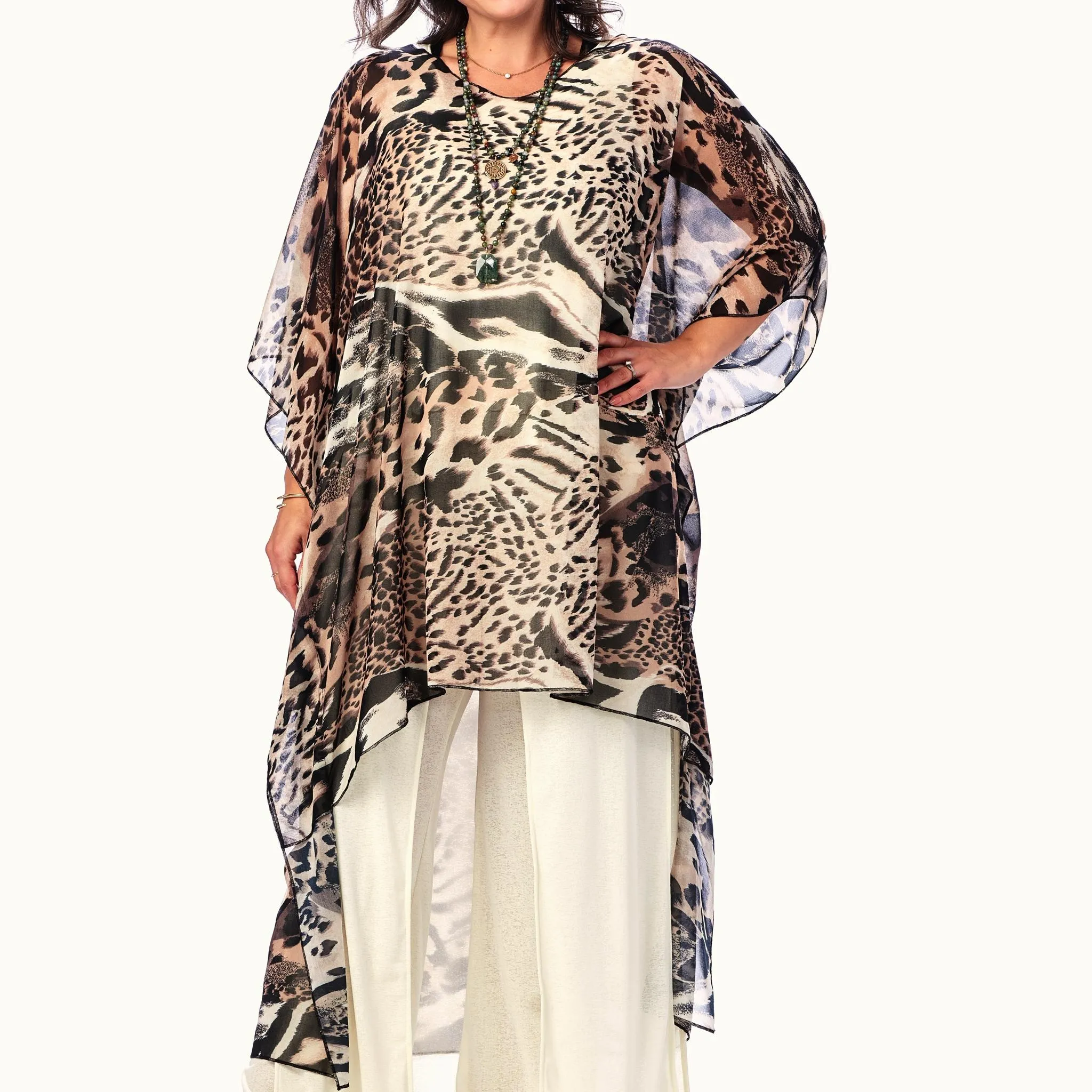 V-Neck Caftan Long