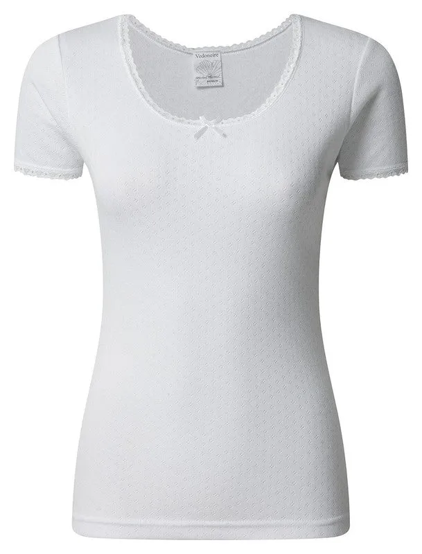Vedoniere Brushed Thermal Short Sleeve Top