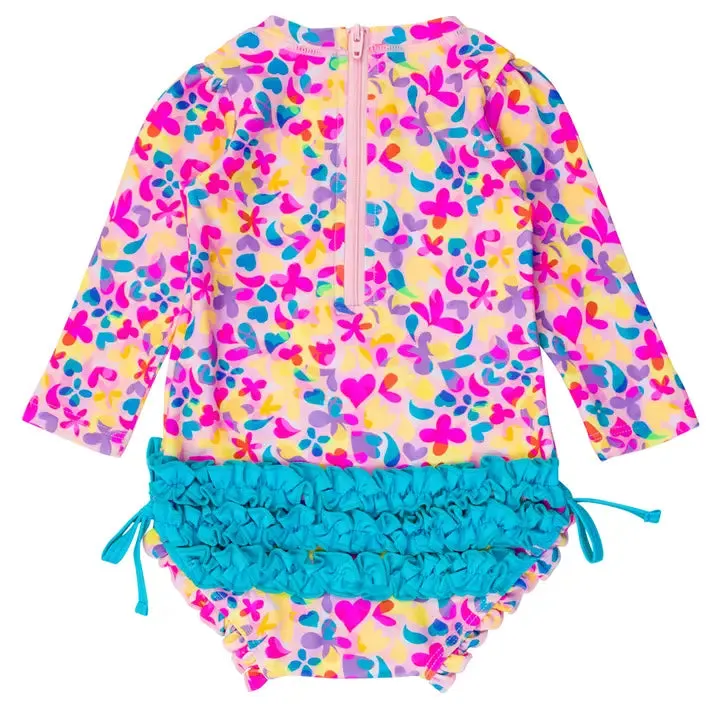 Vibrant Neon L/S One Piece Rash Guard