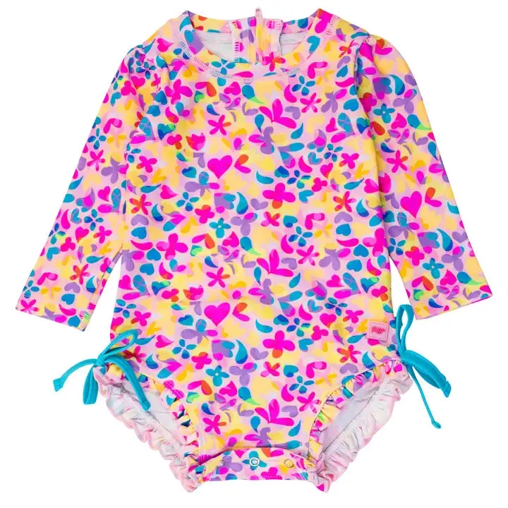 Vibrant Neon L/S One Piece Rash Guard