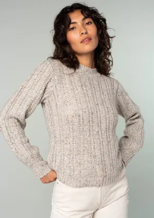 Vintage Speckled Ladder Stitch Pullover Sweater