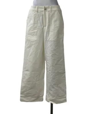 White High Waisted Wide Legged Pants