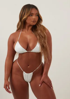 White Triangle Bikini Set