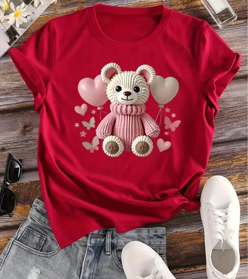 Wholesale Women's Vacation Simple Style Animal Short Sleeve T-Shirts