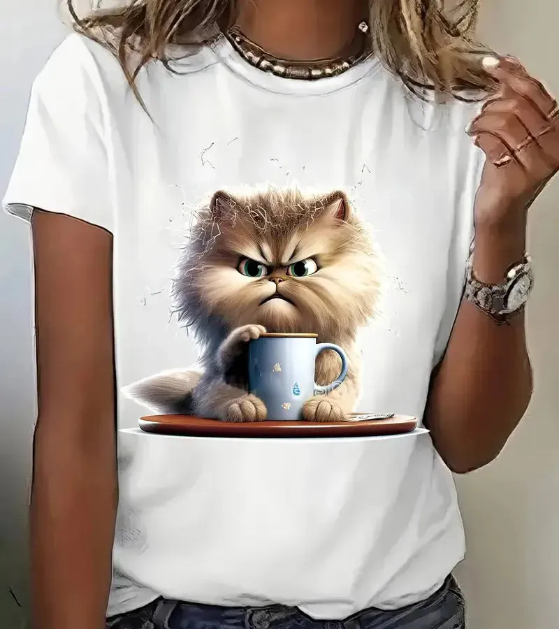Wholesale Women's Vacation Simple Style Animal Short Sleeve T-Shirts