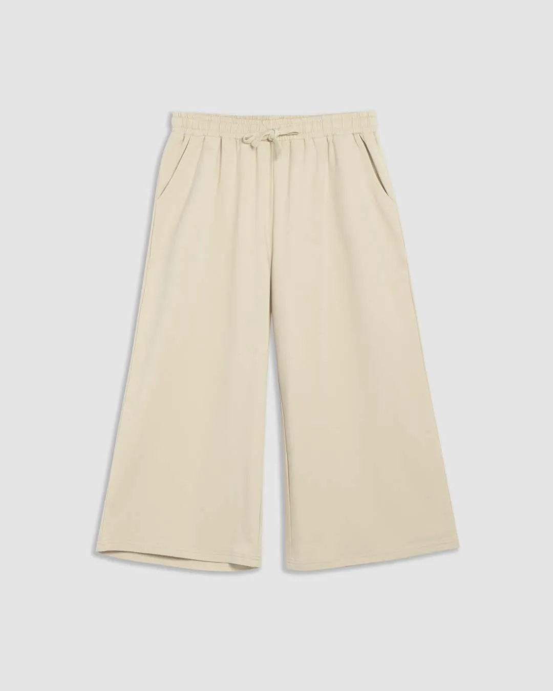 Women Cropped Wide Leg Sweatpants