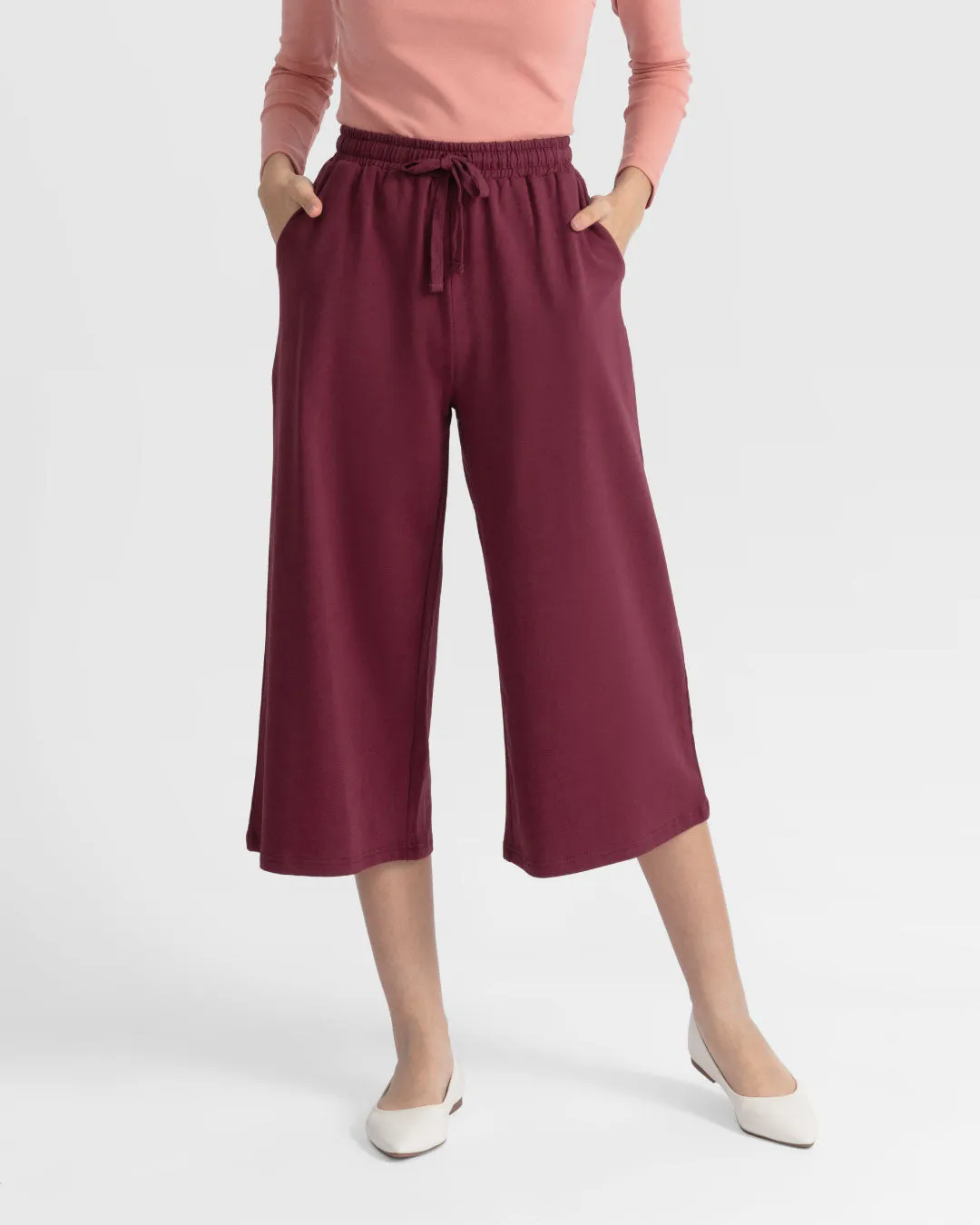 Women Cropped Wide Leg Sweatpants
