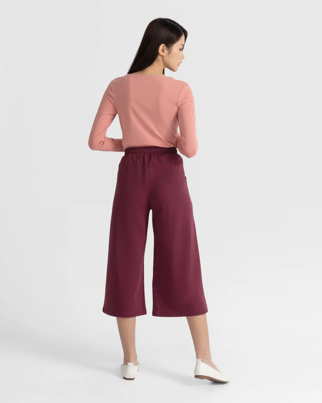 Women Cropped Wide Leg Sweatpants