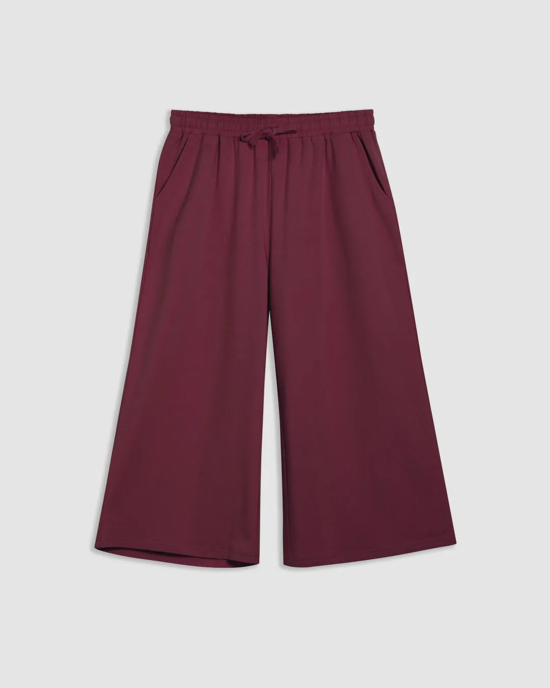 Women Cropped Wide Leg Sweatpants