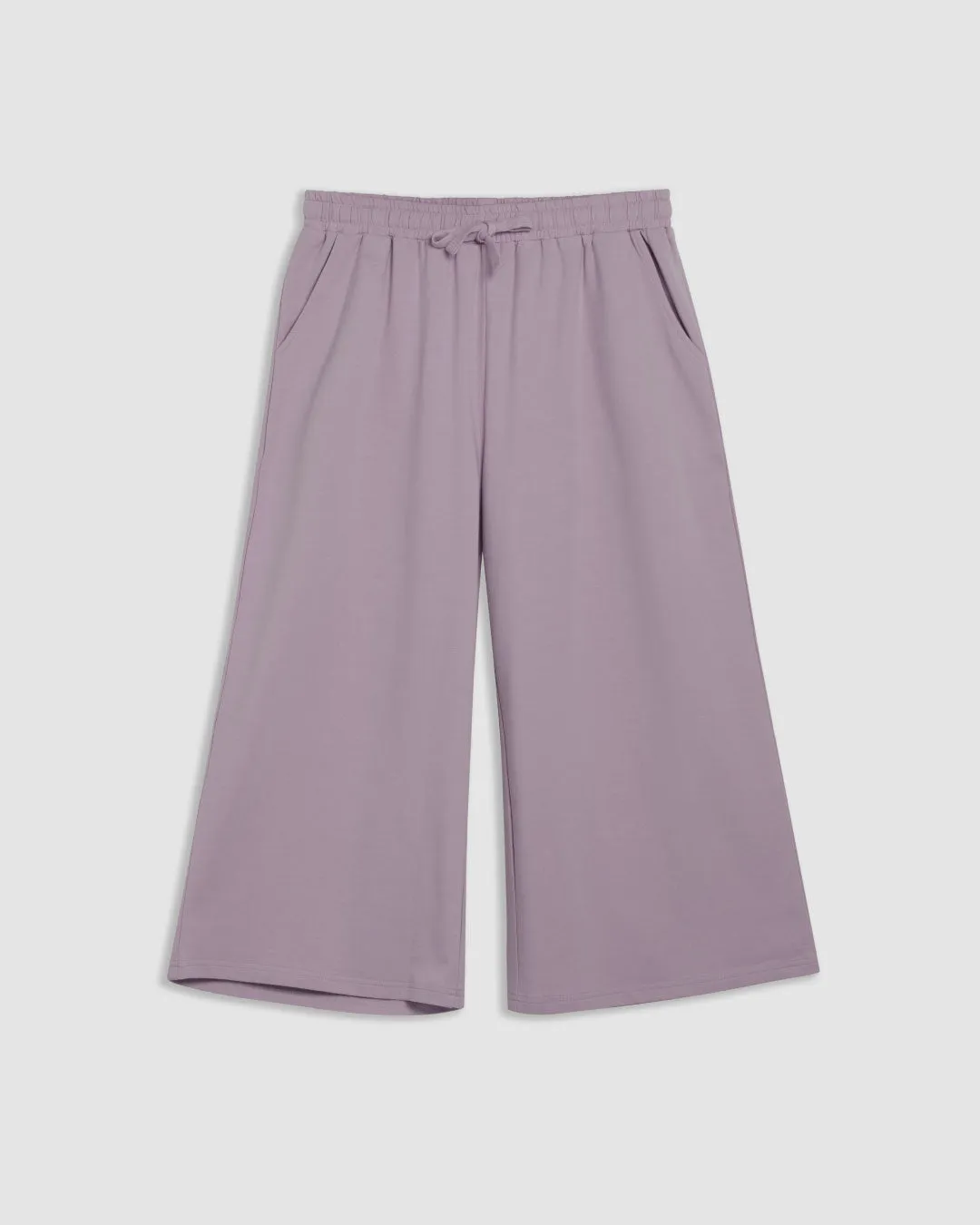 Women Cropped Wide Leg Sweatpants