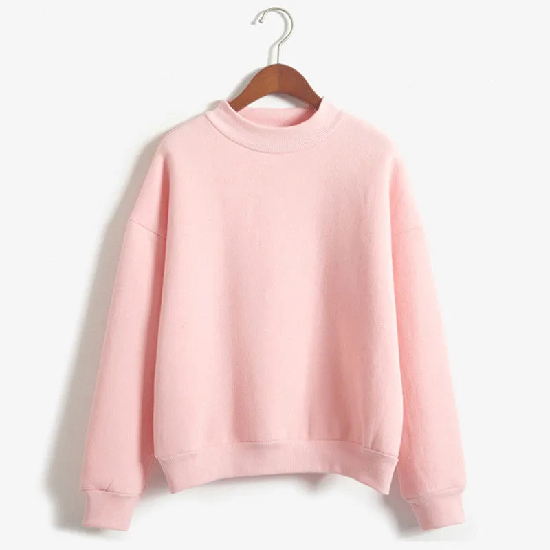 Women Hoodies Casual sweatshirt pullover candy coat jacket outwear Tops