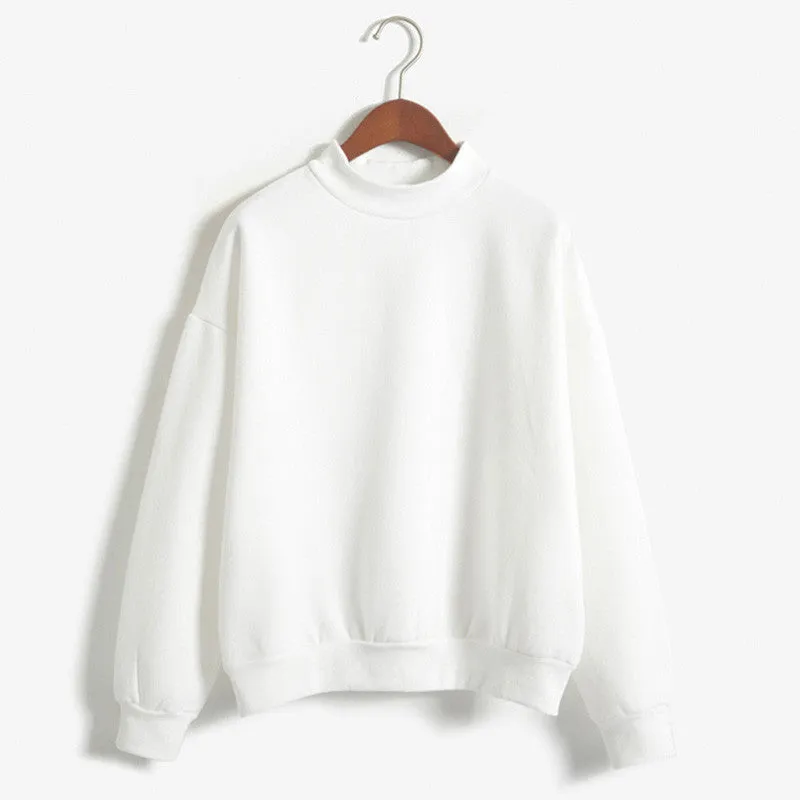 Women Hoodies Casual sweatshirt pullover candy coat jacket outwear Tops