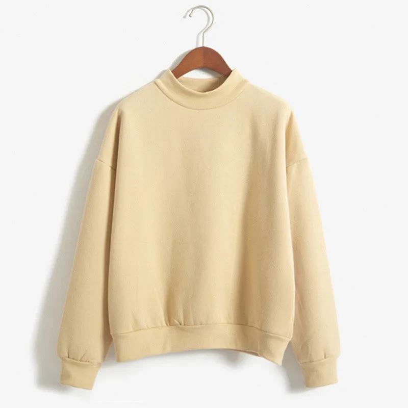 Women Hoodies Casual sweatshirt pullover candy coat jacket outwear Tops