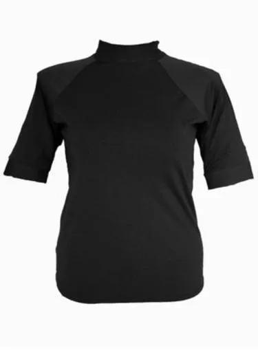 Women Short Sleeve Rash - Chlorine Resistant SPF50  Sizes S - XL Teal